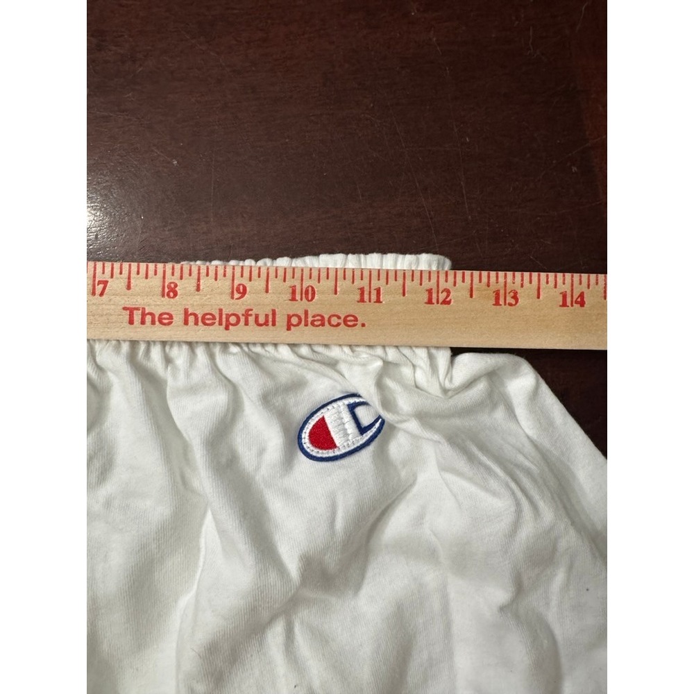 Champion White Cotton Athletic Shorts Men Medium M Elastic Waist Drawstring - Picture 5 of 9